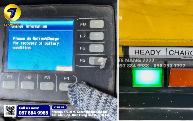 Bước 4: Nhấn nút sạc