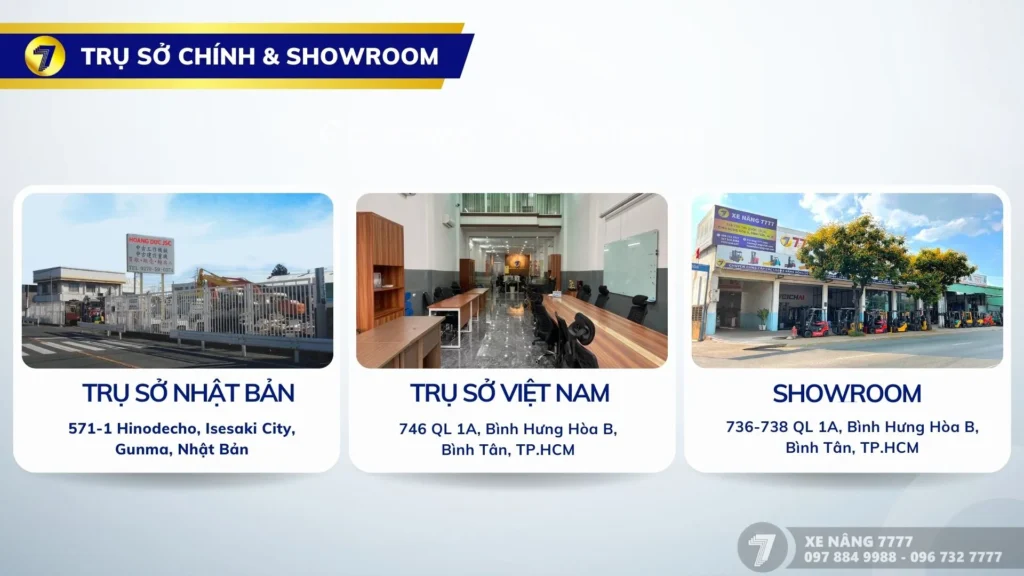 Trụ sở chính và showroom Xe Nâng 7777