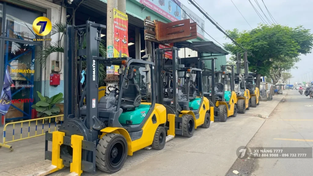 Xe nâng dầu Nhật Bản - Xe nâng 7777