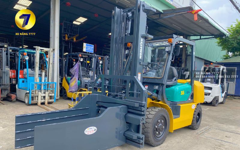 Xe nâng gắn kẹp vuông ngành gỗ