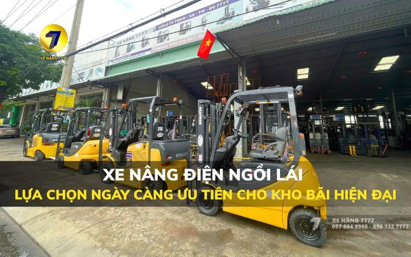 Xe nâng điện ngồi lái - Xe nâng 7777