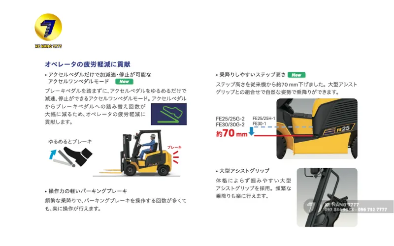 Xe nâng điện ngồi Komatsu FE25-2/FE30-2