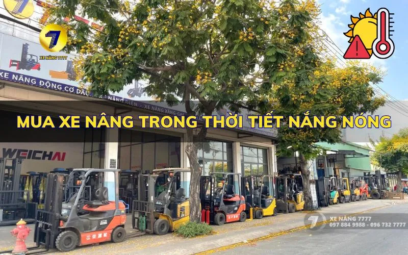 chọn xe nâng trong thời tiết nắng nóng