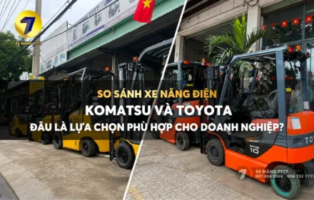 So sánh xe nâng điện komatsu và xe nâng điện toyota