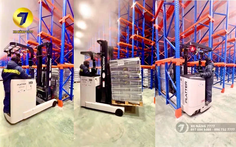 Xe nâng điện trong kho lạnh